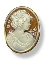 Spilla Mandile 1922 Donna Cammei antichi in Oro Conchiglia 1MSPC10 - 1MSPC10